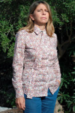 Chemise Lina tissu fleurs - devant
